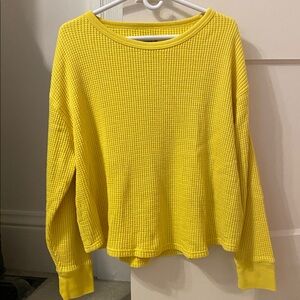 GAP Sunlit Yellow Waffle Knit Sweater